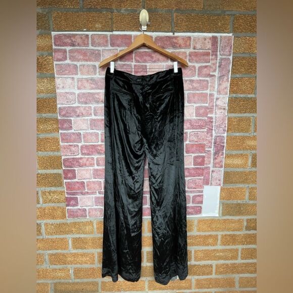 Philosophy Di Alberta Ferretti Black Velvet Trouser Pants Size 8 - Picture 13 of 16